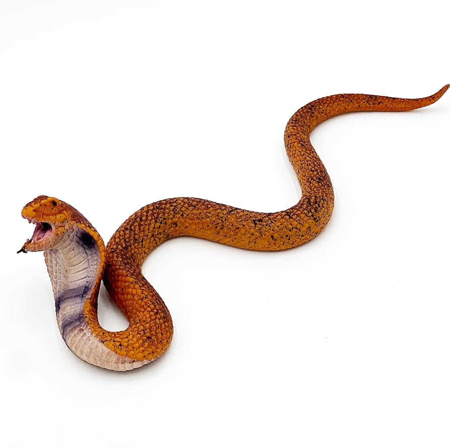 Momoplay snake toy figurine realistic rubber snake toy prank toys gag props halloween party favors king cobra toys games