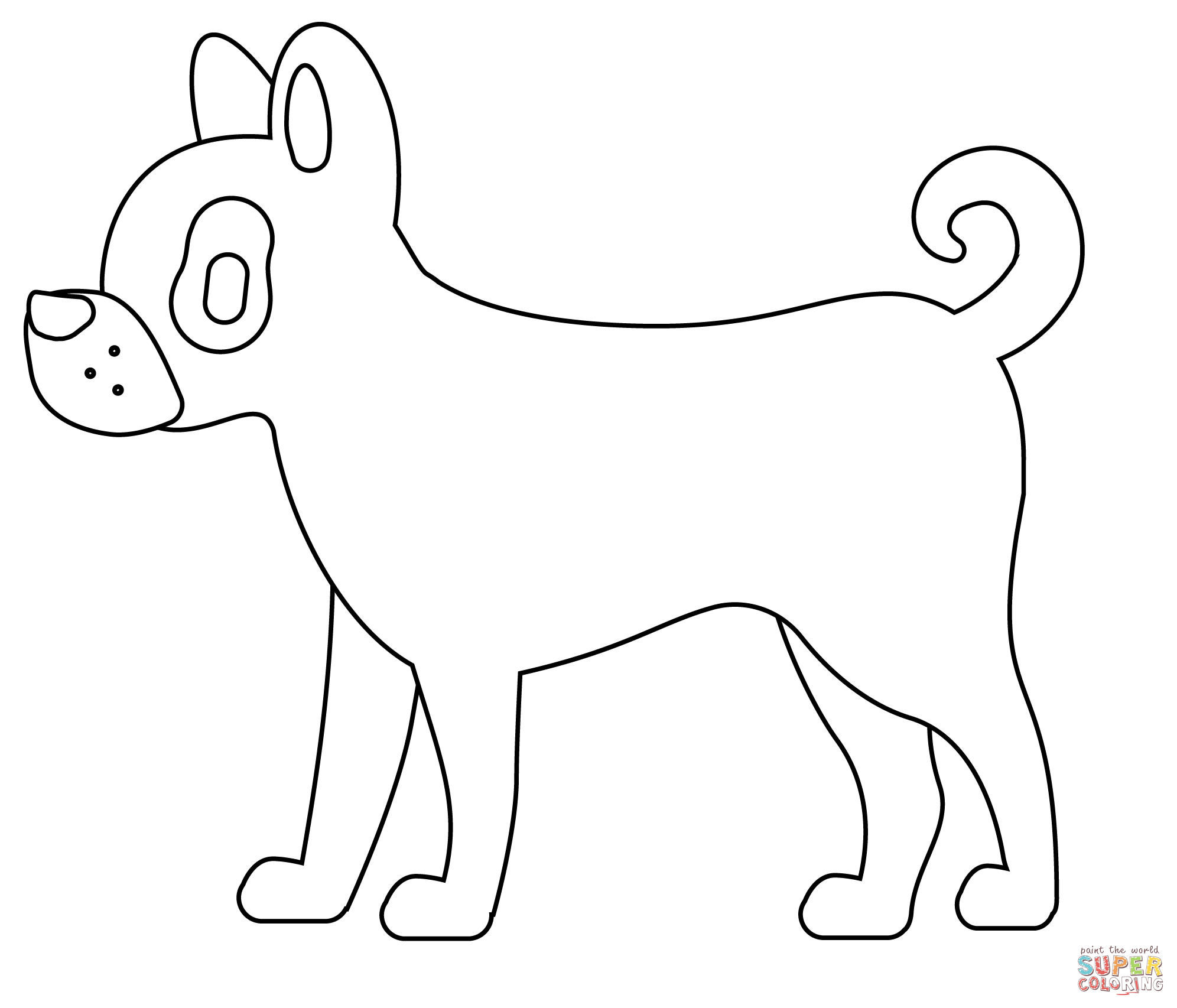 Dog side emoji coloring page free printable coloring pages