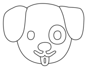 Dog emoji coloring page free printable coloring pages