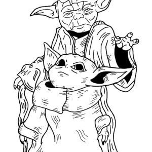 Baby yoda coloring pages printable for free download