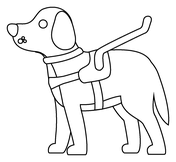 Guide dog emoji coloring page free printable coloring pages