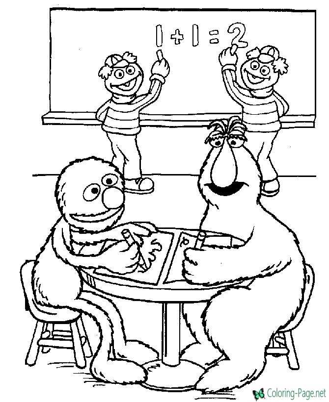 Sesame street coloring pages