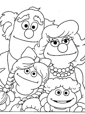 Sesame street coloring page