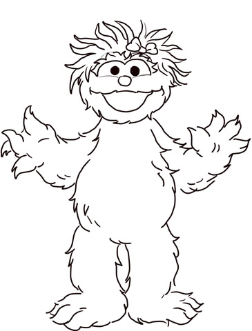 Sesame street rosita coloring page free printable coloring pages