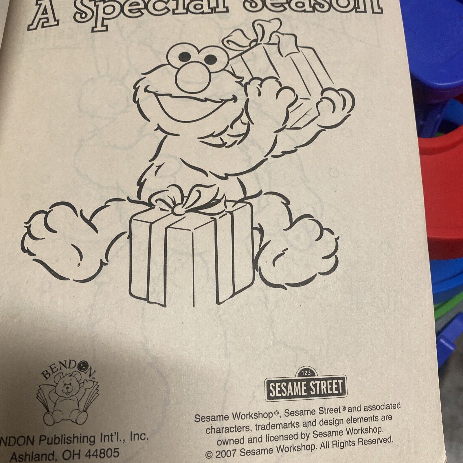 Sesame street elmo special season vintage jumbo coloring book