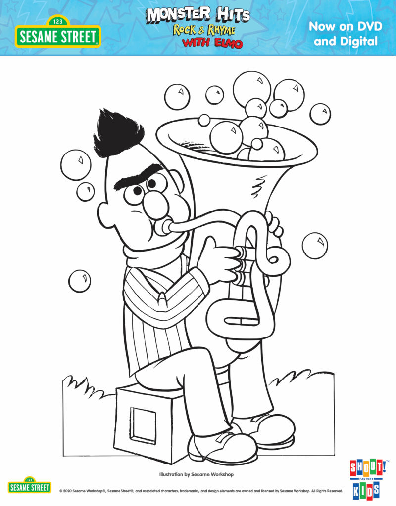 Sesame street bert coloring page