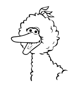 Big bird coloring pages playing learning