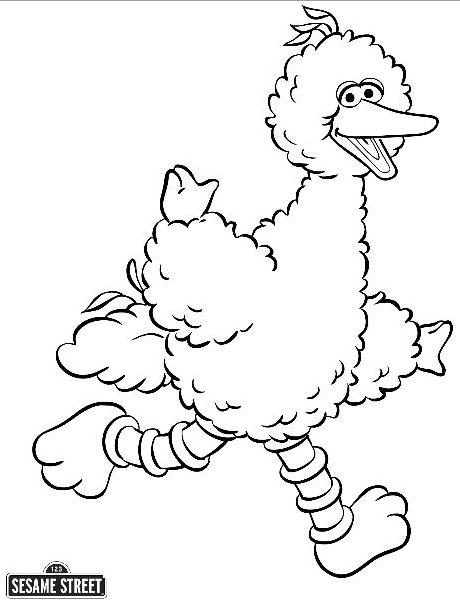 Big bird sesame street coloring pages