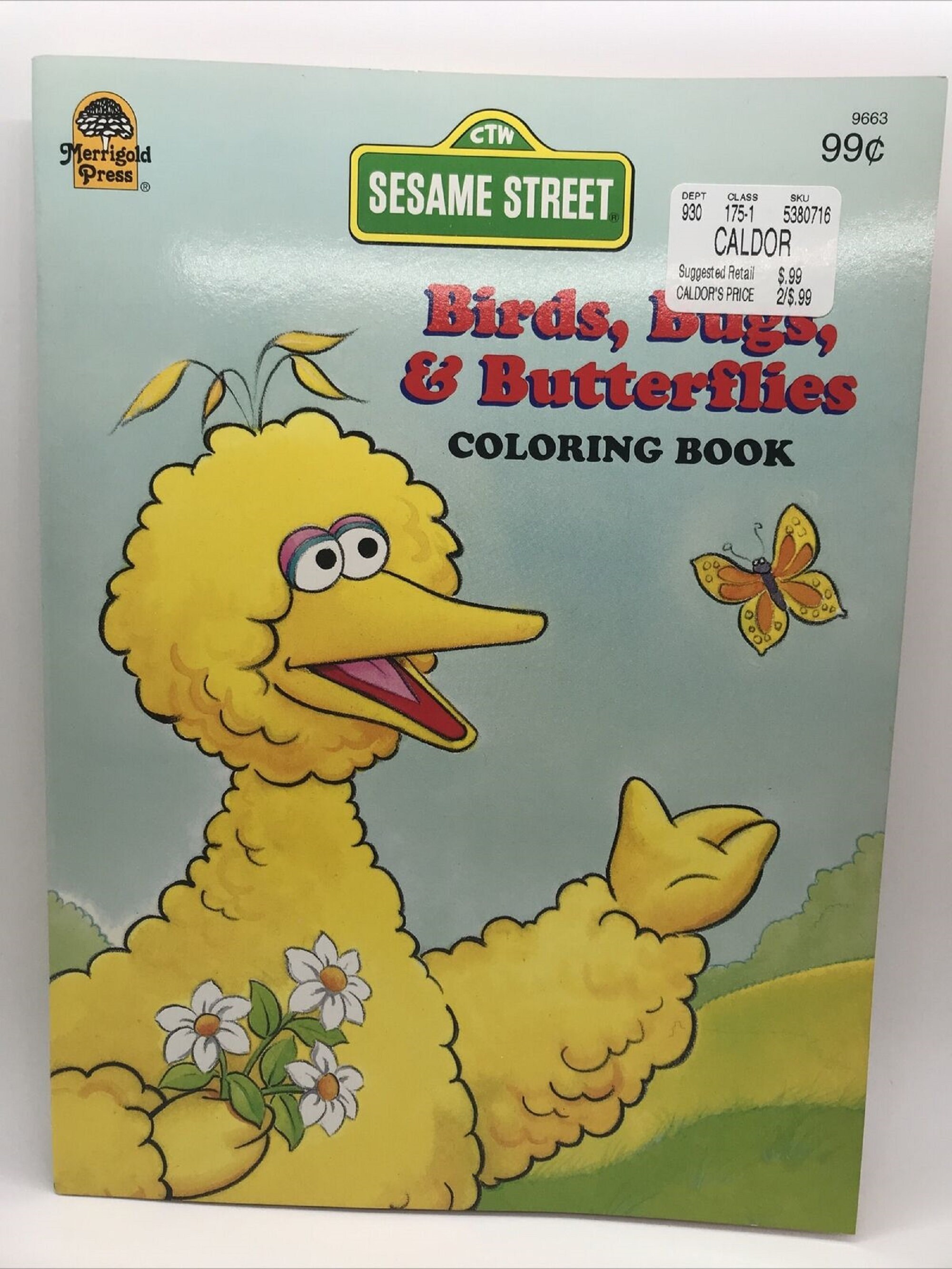 Vintage sesame street coloring book big bird lauren