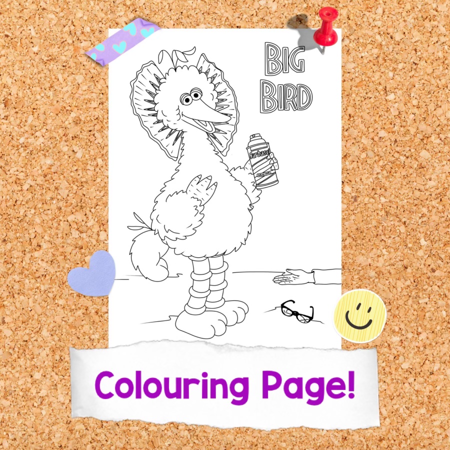 Big birddinosaur colouring page â lucys room