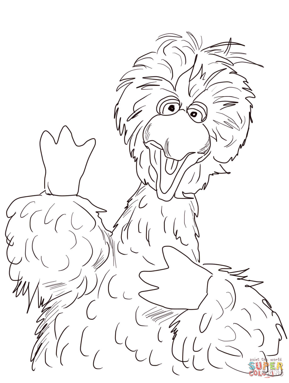 Sesame street big bird coloring page free printable coloring pages