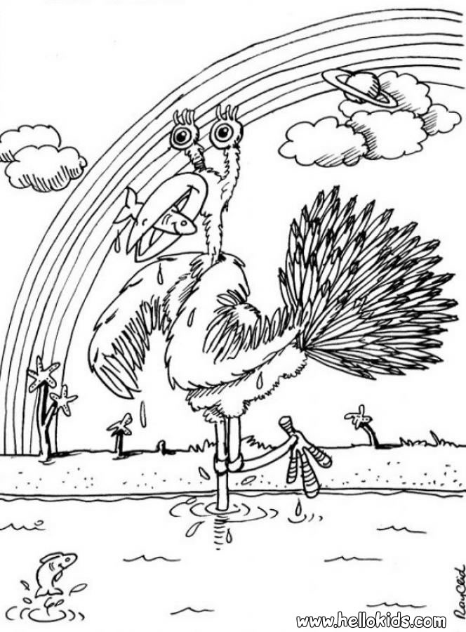Big bird monster coloring pages