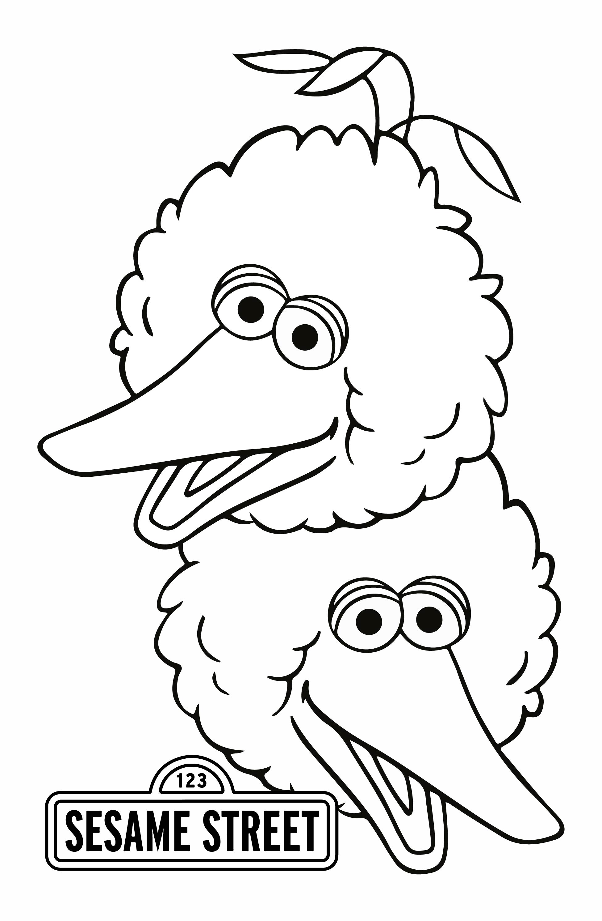 Best big bird face printable pdf for free at