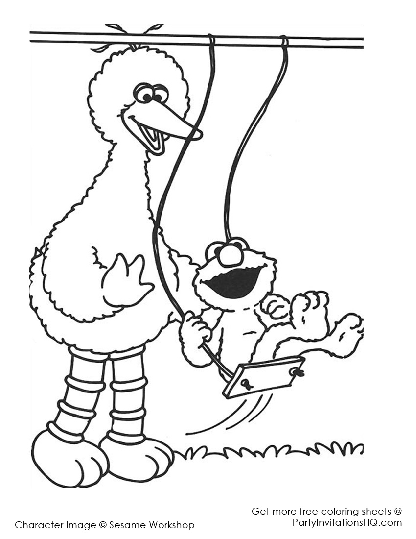 Coloring page sesame street cartoons â printable coloring pages