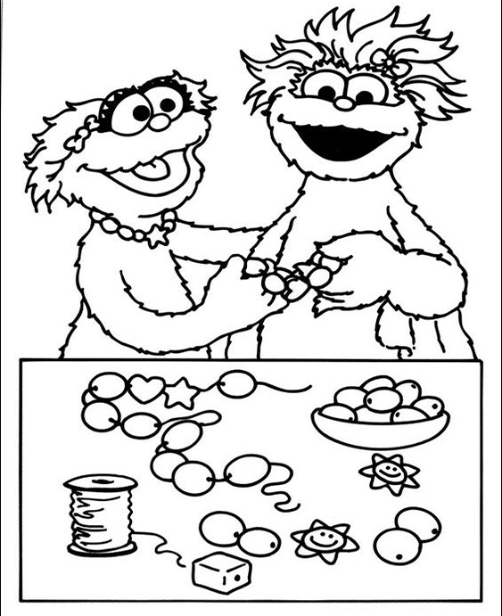 Free easy to print sesame street coloring pages