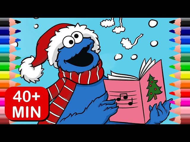 Cookie onster christas coloring pages sesae street colors for kids