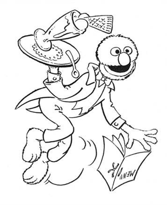 Free easy to print sesame street coloring pages