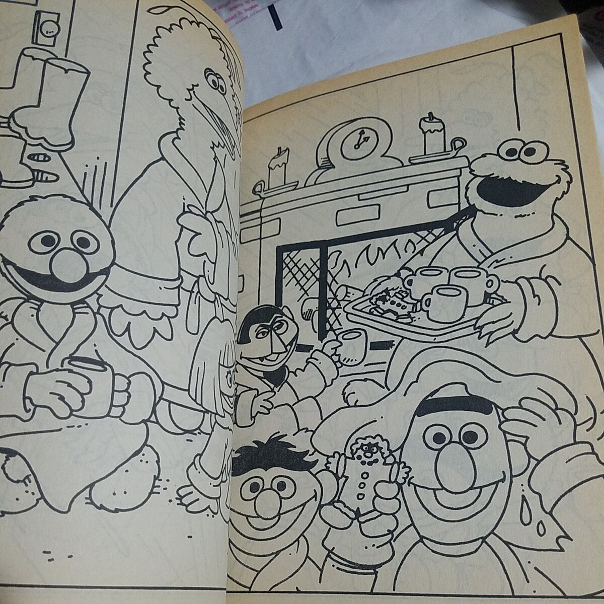 Vintage sesame street a rainy day on sesame street coloring book