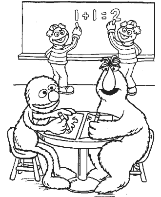 Sesame street coloring pages for kids