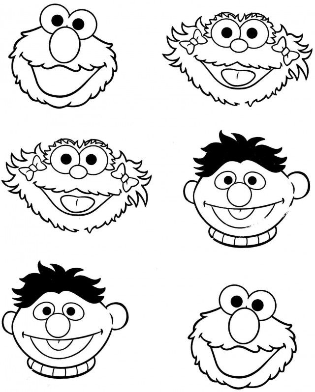 Free printable sesame street muppets coloring sheets