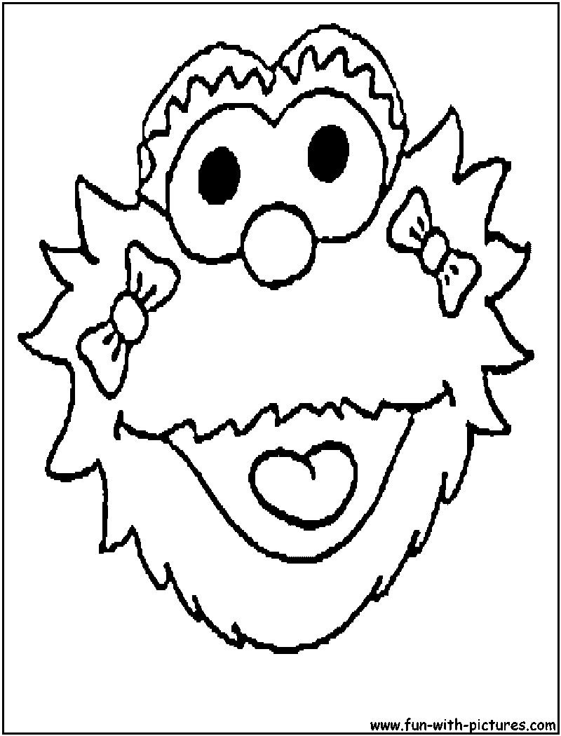 Sesame street zoe coloring page