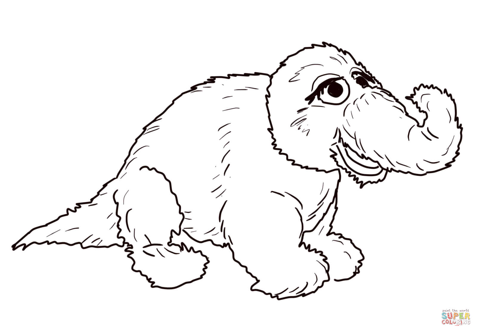 Snuffleupagus stuffed animal coloring page free printable coloring pages