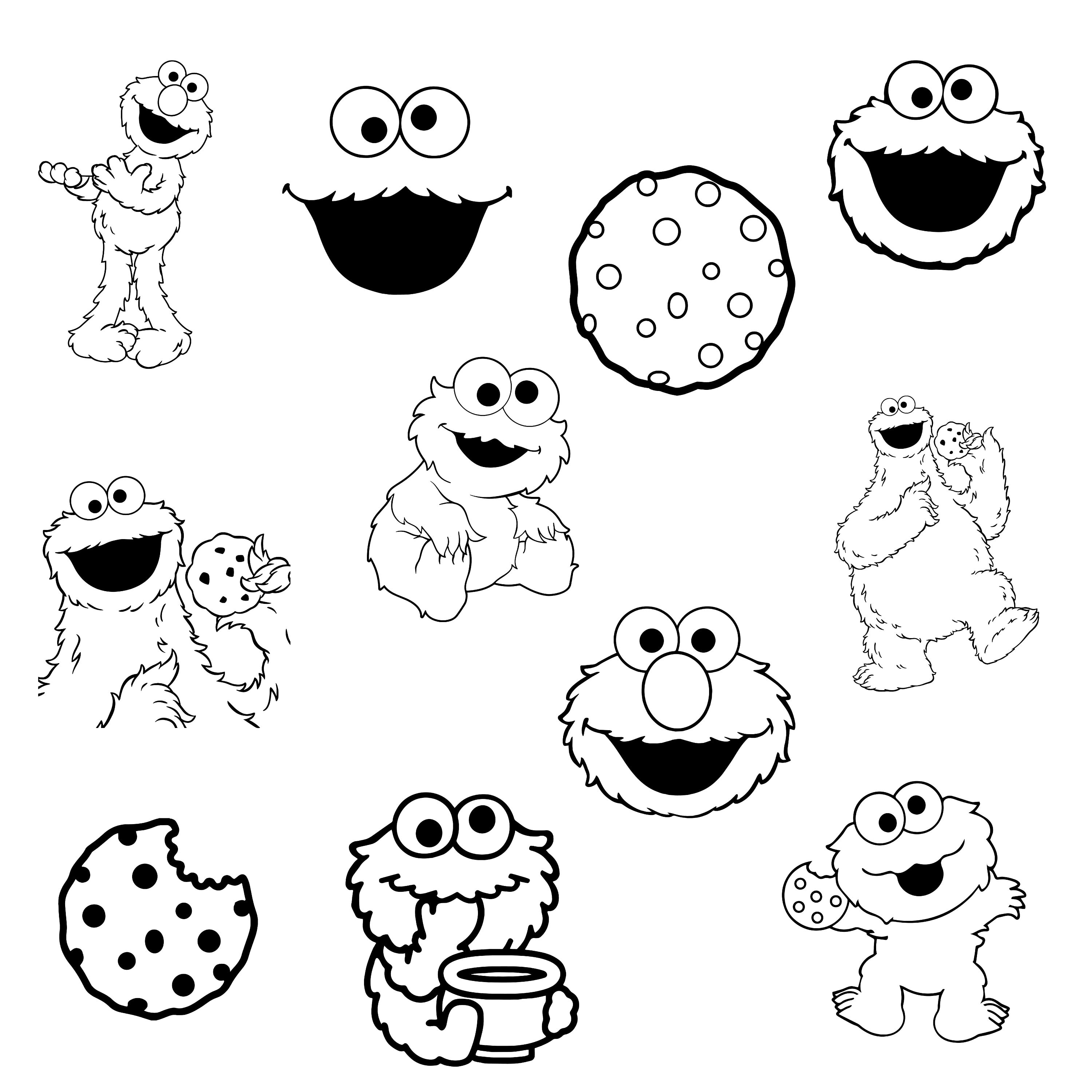 Cookie monster svg bundle cookie svg monster svg cookie monster cricut cookie birthday svg cookie monster clipart elmo svg cookie svg