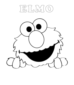 Easy sesame street elmo coloring pages playing learning