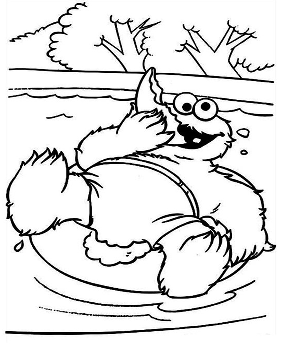 Free easy to print sesame street coloring pages