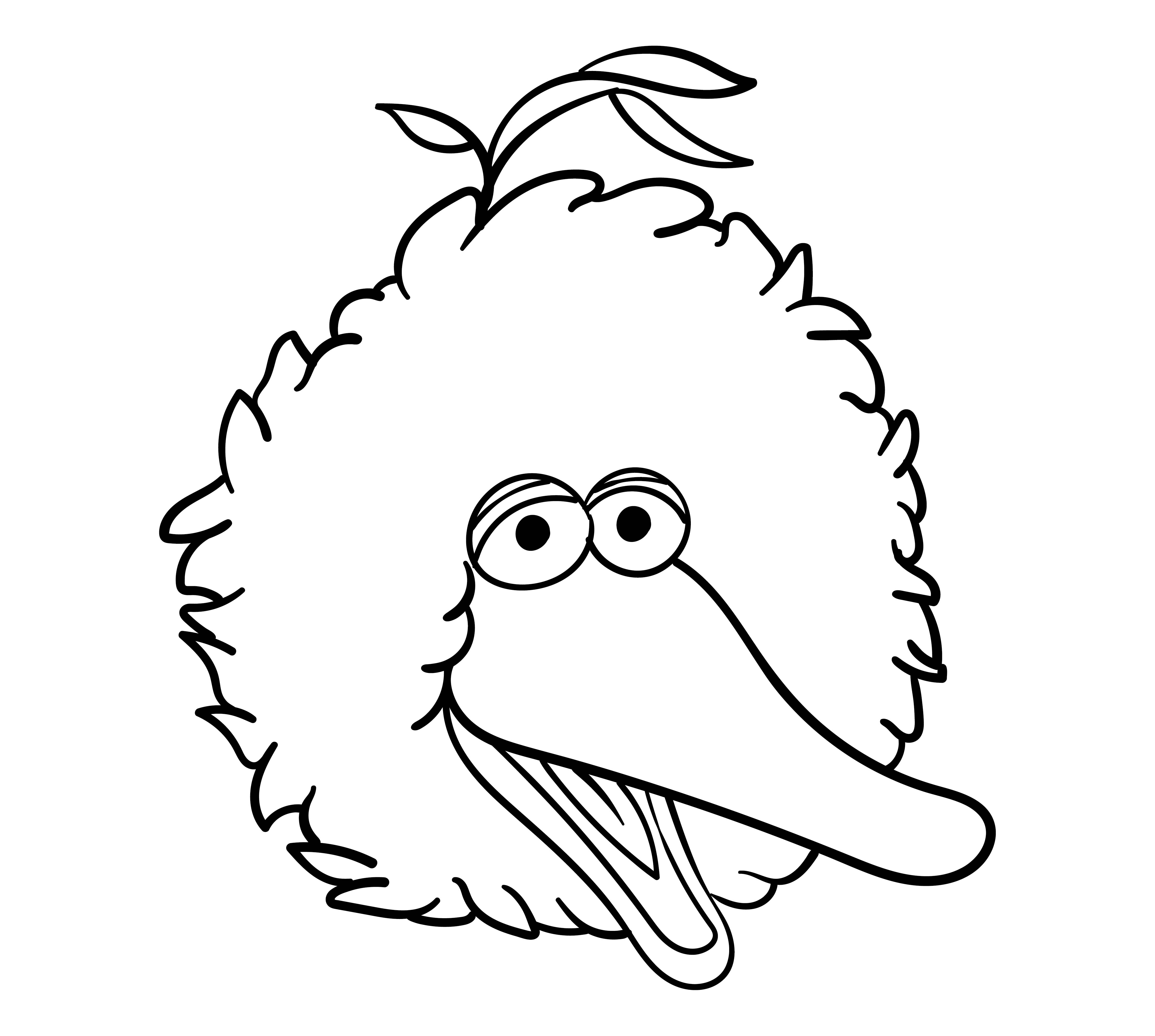 Best big bird face printable pdf for free at