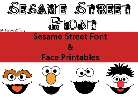 Free sesame street font face printables