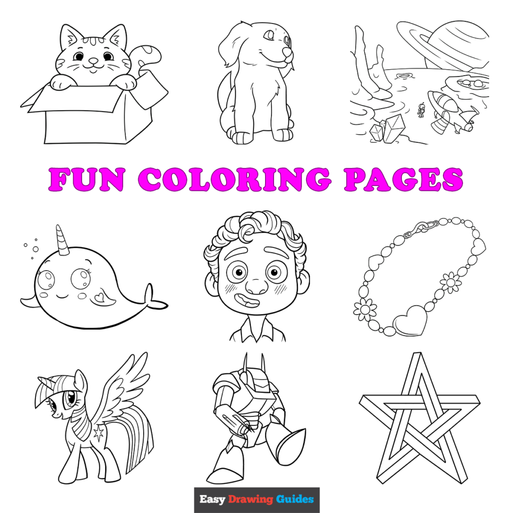 Free printable fun coloring pages for kids