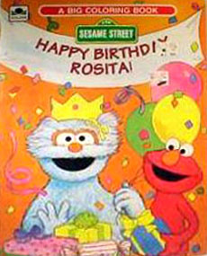 Sesame street happy birthday rosita coloring books at retro reprints