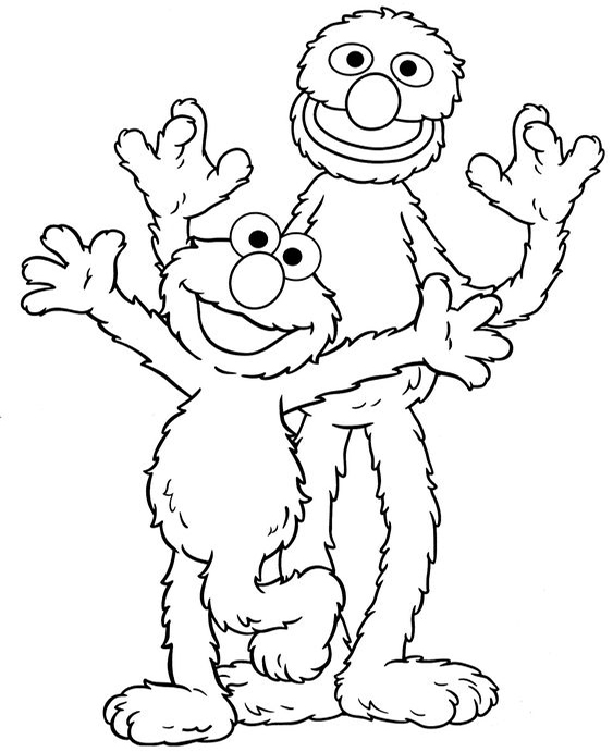 Free easy to print sesame street coloring pages