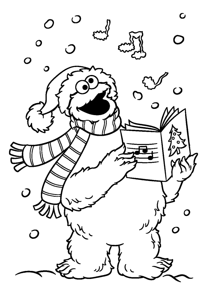 Printable coloring pages sesame street coloring pages christmas coloring books monster coloring pages