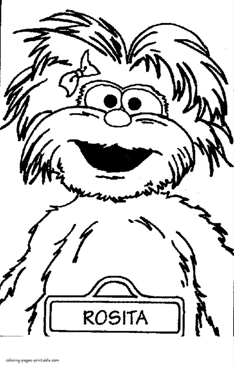 Rosita sesame street coloring pages sesame street coloring pages