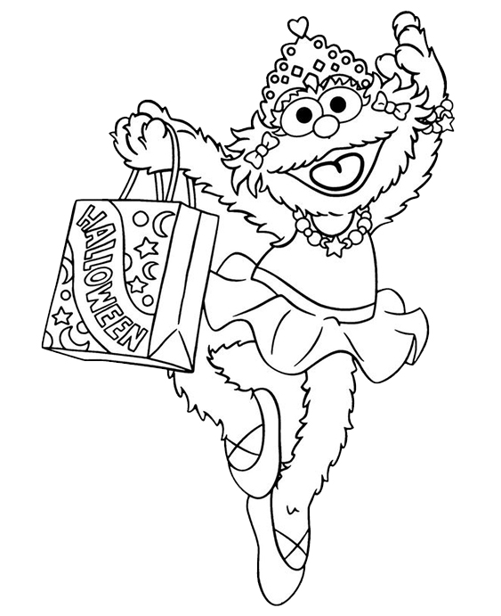 Free easy to print sesame street coloring pages