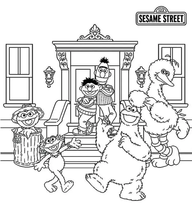 Printable sesame street coloring pages pdf