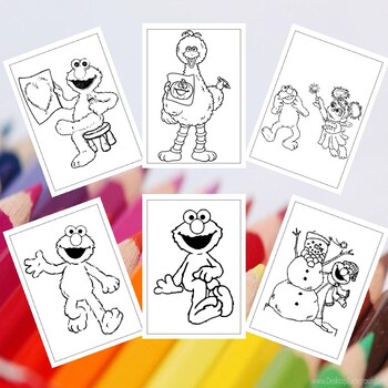 Sesame street coloring sheets educational fun with fluffy characters pages