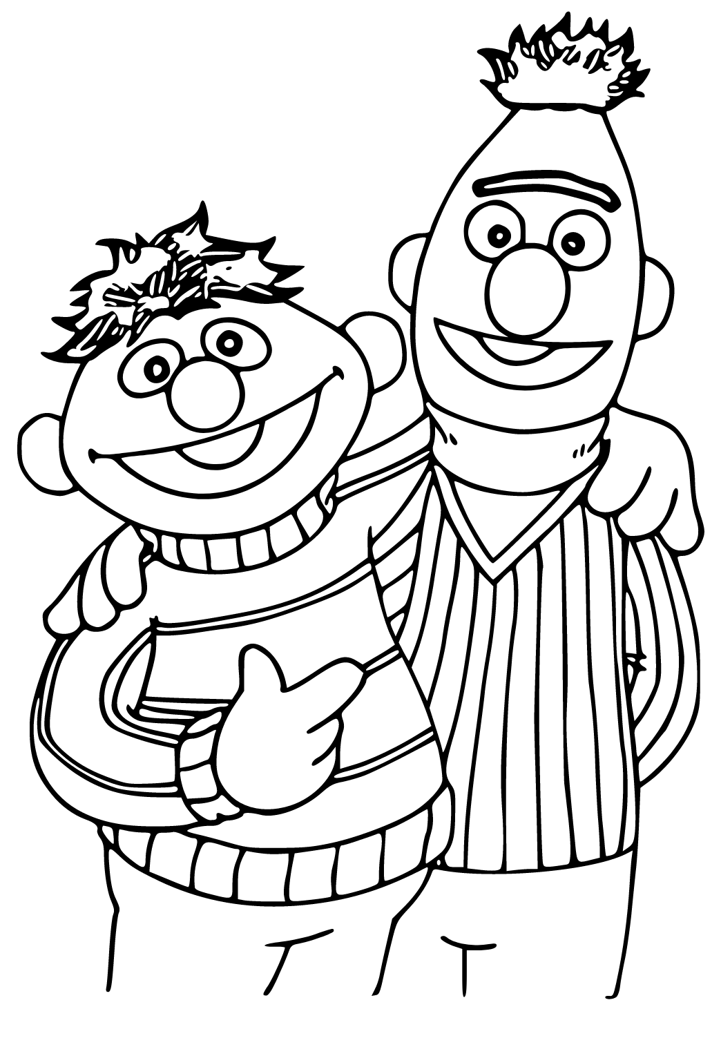 Free printable sesame street friends coloring page for adults and kids
