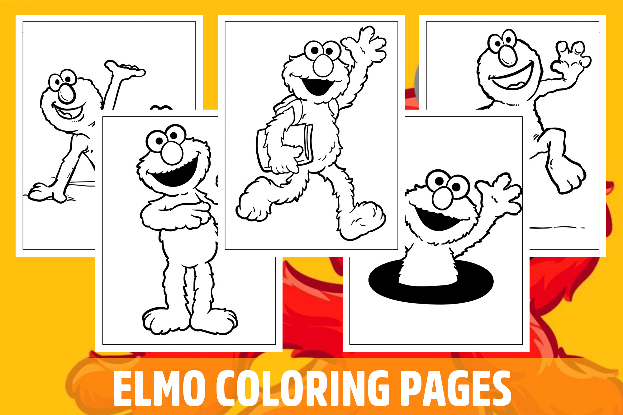 Elmo coloring pages for kids girls boys teens birthday school activity made by teachers