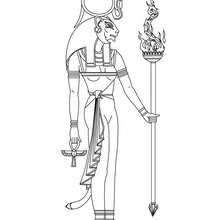 Sekhmet egyptian goddess coloring pages