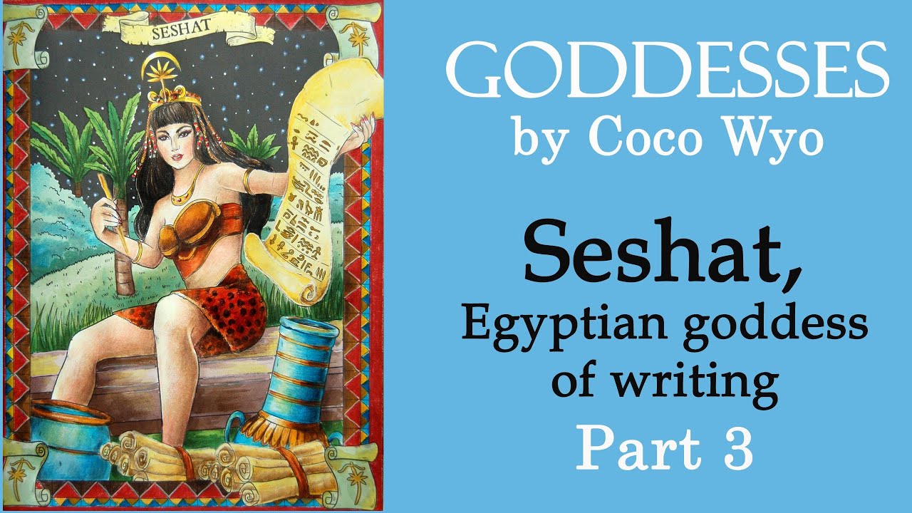 Seshat goddess of writing part coloring in goddesses by cwyo adultcoloring