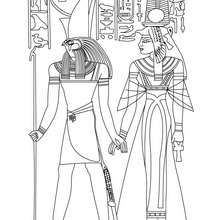 Horus and nefertiti deities coloring pages