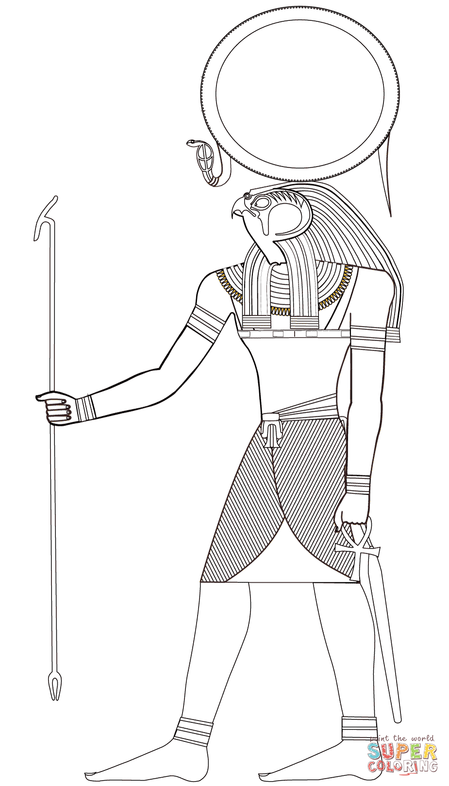 Egyptian god ra coloring page free printable coloring pages