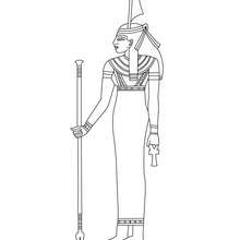 Goddess seshat for children coloring pages