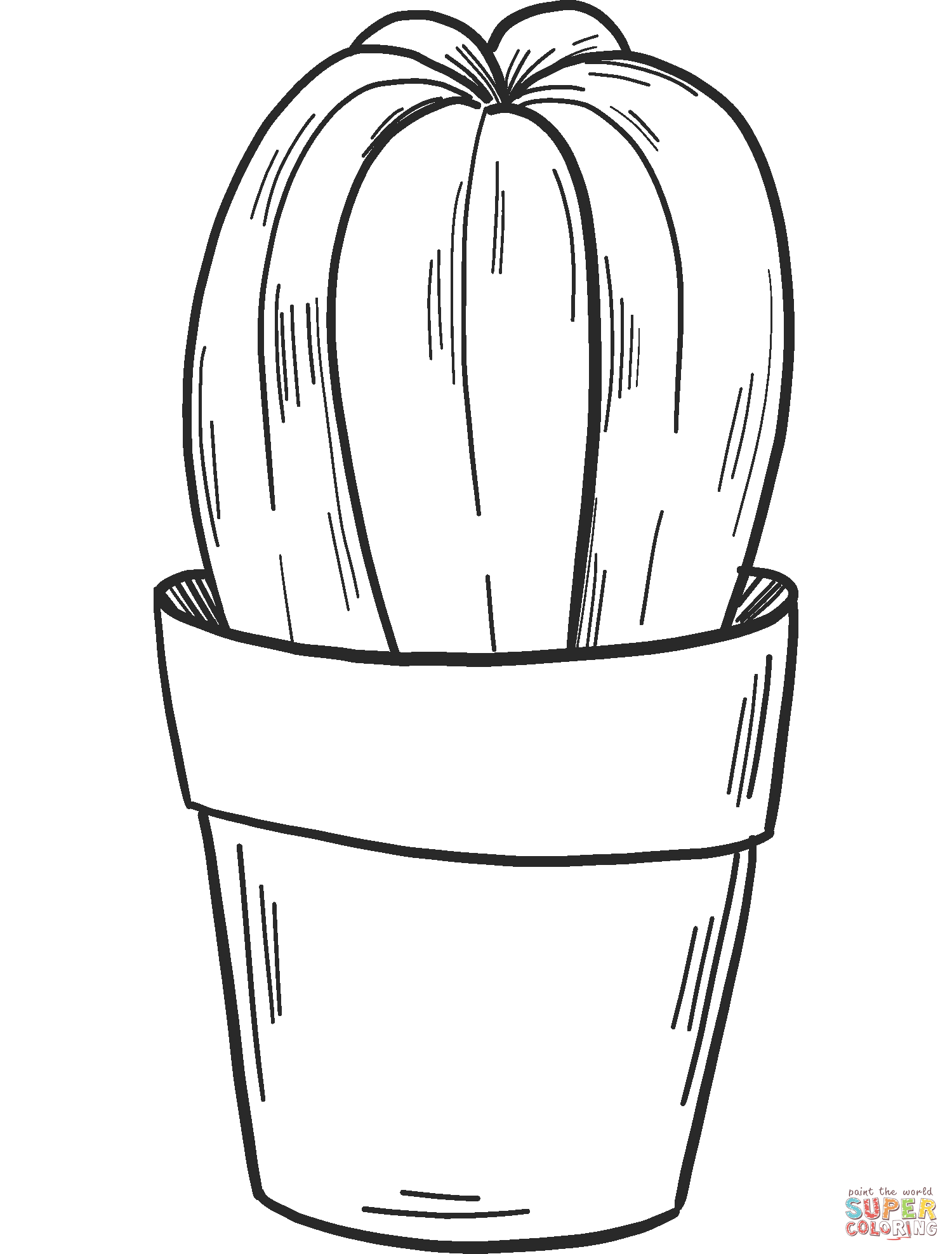 Setiechinopsis mirabilis cactus or flower of prayer coloring page