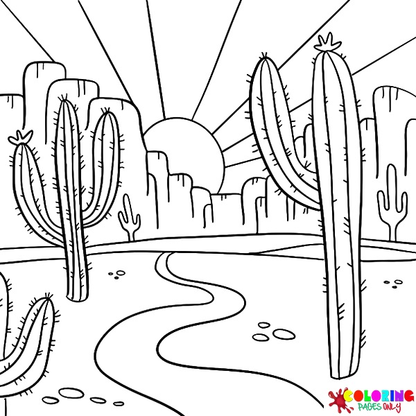 Deserts coloring pages