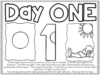 Days of creation story boards and coloring sheets by teacher twinkle toes