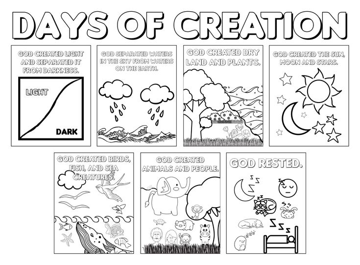 Free printable coloring pages of creation story creation story creation bible days of creation